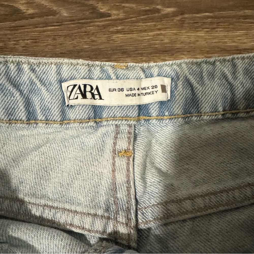 Zara Z1975 HIGH-RISE STRAIGHT JEANS light wash - Picture 12 of 14